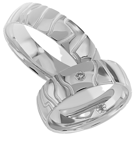 Set Zilveren Ringen model 90181