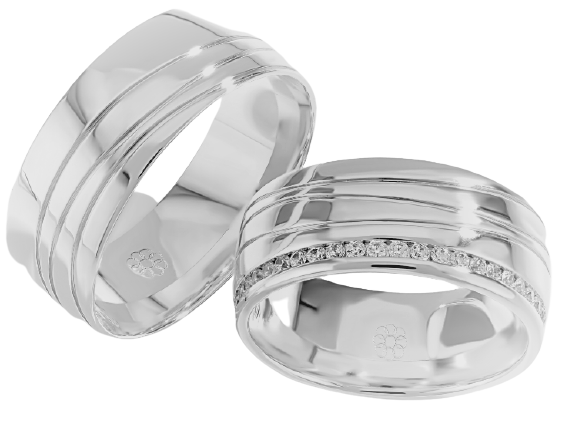 Set Zilveren Ringen model 70059