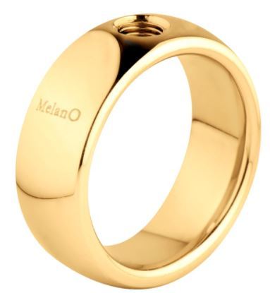 Melano ring Vivid goudkleur breed 8 mm.