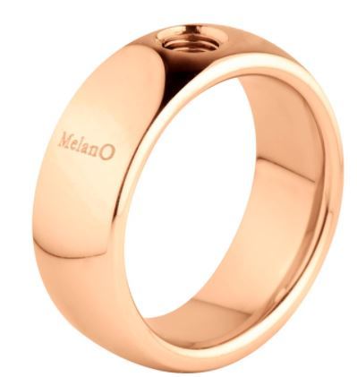 Melano ring Vivid Roségoudkleur breed 8 mm.