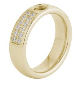Melano ring Vivid goudkleur breed 6 mm.