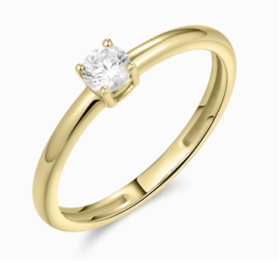 Schitterende 14K Gouden Ring met Zirkonia
