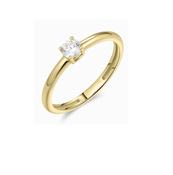 Schitterende 14K Gouden Ring met Zirkonia