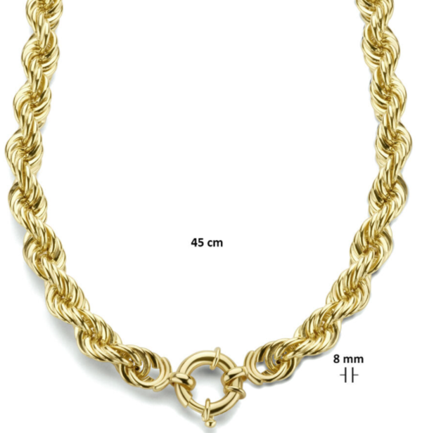 Schitterende 14K Geel Gouden Halsketting (model IH)