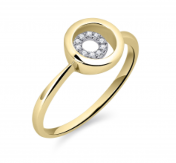 Schitterende 14K Gouden Ring met Zirkonia's model 260