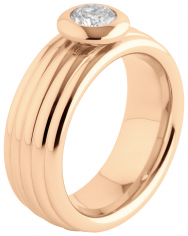 Melano ring Vivid rosékleur breed 8 mm.