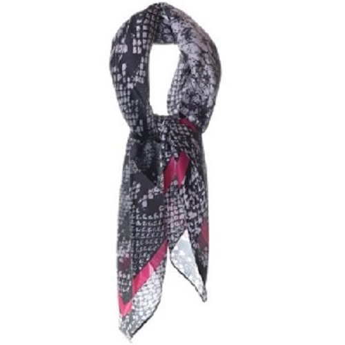 Sjaal ESMEE - Slangenprint Grijs Zwart Pink