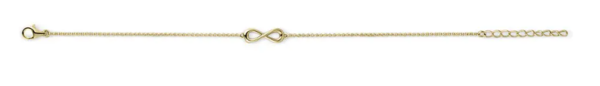 Schitterende Zilveren 14K Gold Plated Armband Infinity (model AG)