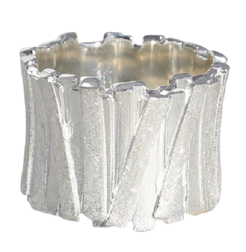 Schitterende Zilveren Brede Ring Art Model 17 C