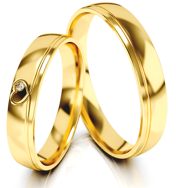 Set Gouden Ringen voorzien van Diamant model 43264