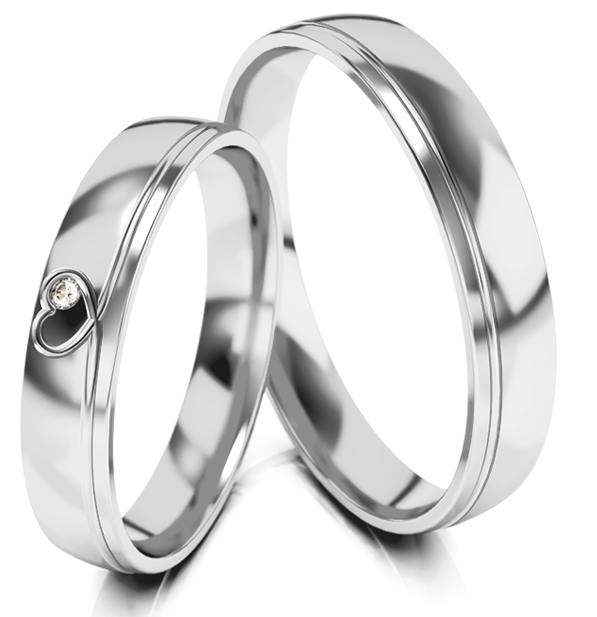 Set Witgouden Ringen voorzien van Diamant model 43264