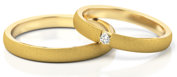 Set Gouden Ringen voorzien van Diamant model 42604