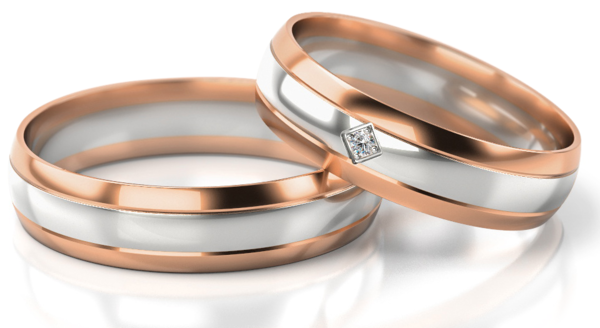 Set Gouden Ringen voorzien van Diamant model 82559