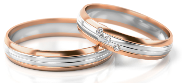 Set Gouden Ringen voorzien van Diamant model 82389