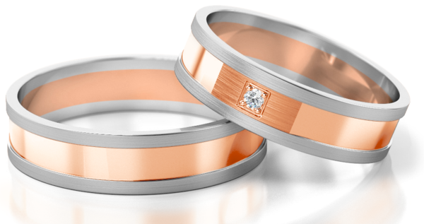 Set Gouden Ringen voorzien van Diamant model 82261