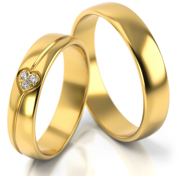 Set Gouden Ringen voorzien van Diamant model 83147