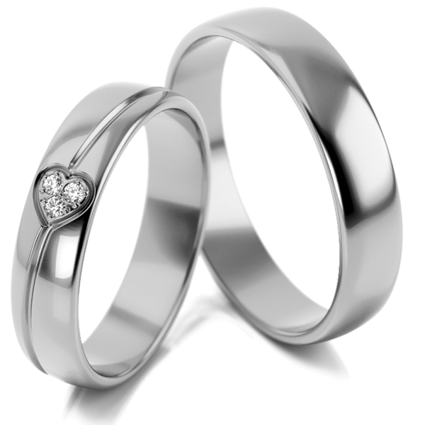 Set Witgouden Ringen voorzien van Diamant model 83147