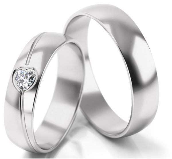 Set Witgouden Ringen voorzien van Diamant model 82959