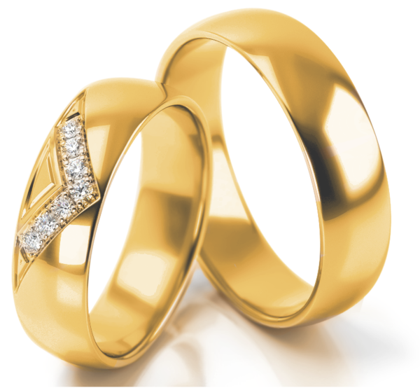Set Gouden Ringen voorzien van Diamant model 23132