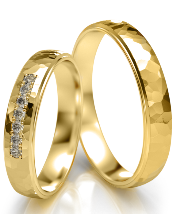 Set Gouden Ringen voorzien van Diamant model 83209