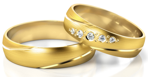 Set Gouden Ringen voorzien van Diamant model 23029