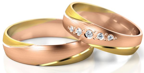 Set Gouden Ringen voorzien van Diamant model 23029