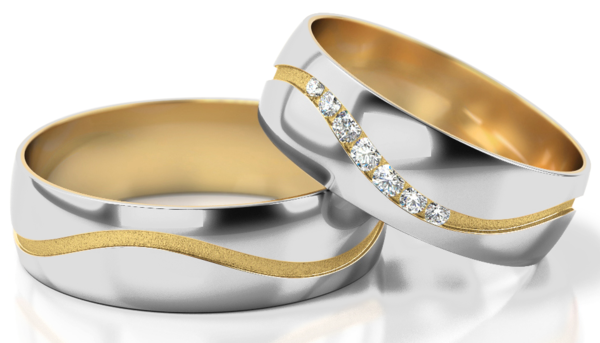 Set Gouden Ringen voorzien van Diamant model 23078